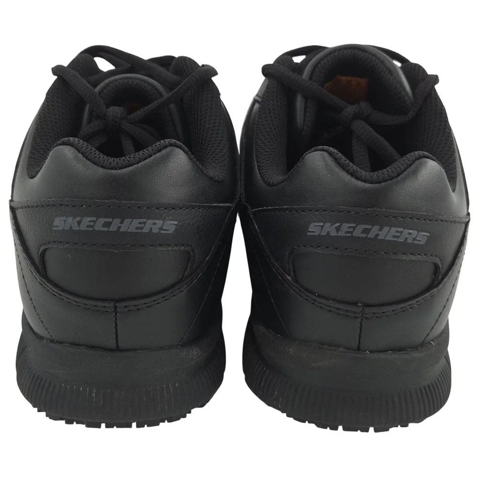 Skechers Work Nampa Wyola Shoes 10W WIDE Women Black Slip Resistant Memory Foam